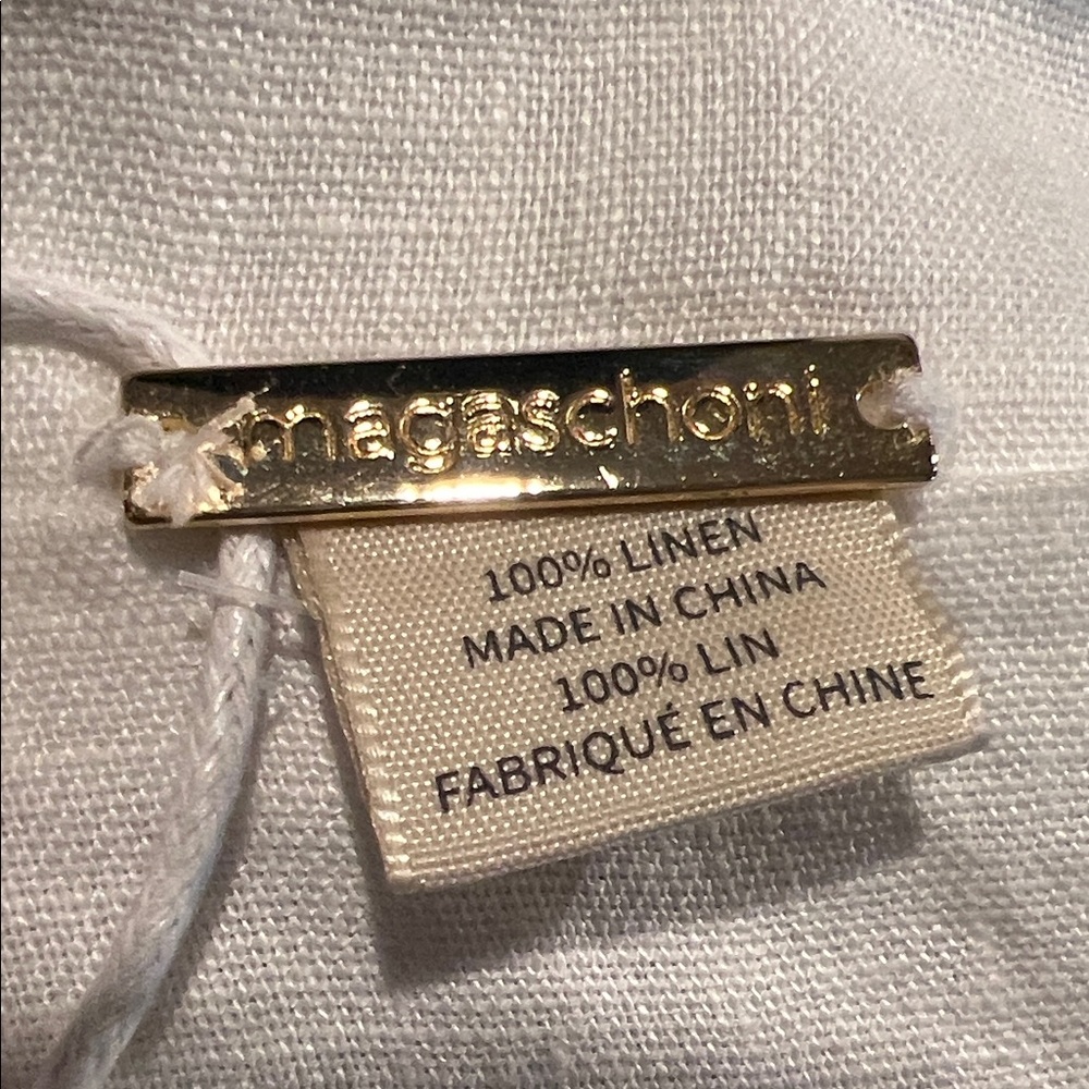 Magaschoni White Button-Down Linen Maxi Dress - Picture 7 of 7
